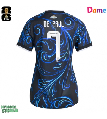 Argentina Rodrigo De Paul #7 Replika Udebanetrøje Dame VM 2026 Kortærmet